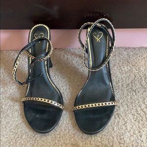 Black Open Toe Heels